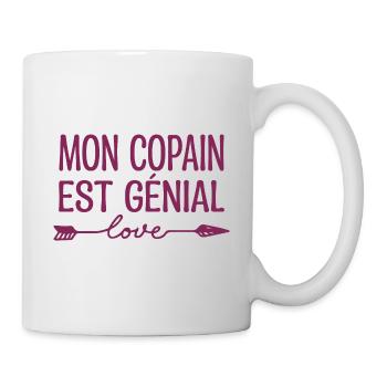 Mon Copain est génial, cadeau copain.cadeau copine - Mug blanc - blanc - Droite
