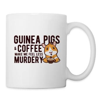 Nagetier Meerschwein Meerschweinchen - Tasse - Weiß - Rechts