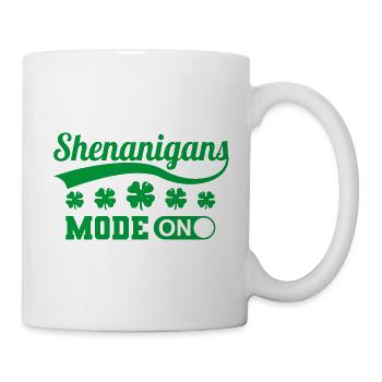Mode manigances sur le trèfle de la Saint-Patrick - Mug blanc - blanc - Droite