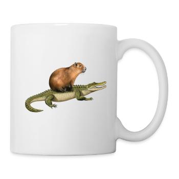 Capybara Alligator - Tasse - Weiß - Rechts