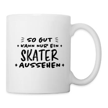 Skater Spruch Fun Skating Sprüche Skater Geschenk - Tasse - Weiß - Rechts