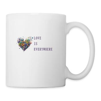 L’amour est partout - Mug blanc - blanc - Droite