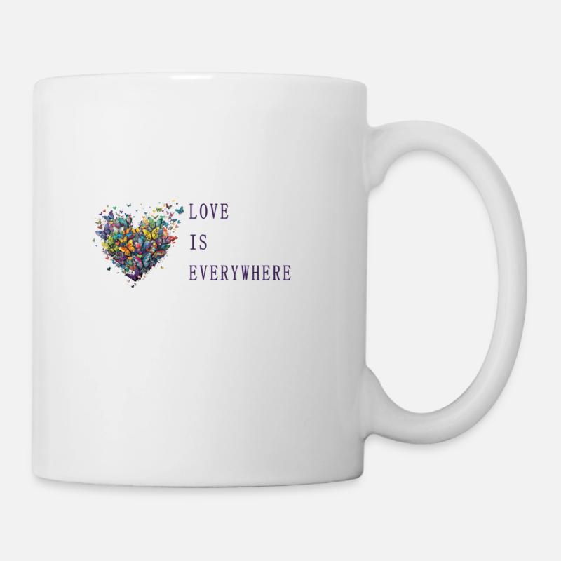 Love is everywhere - Tasse - Weiß