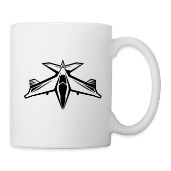 Kampfjet - Tasse - Weiß - Rechts