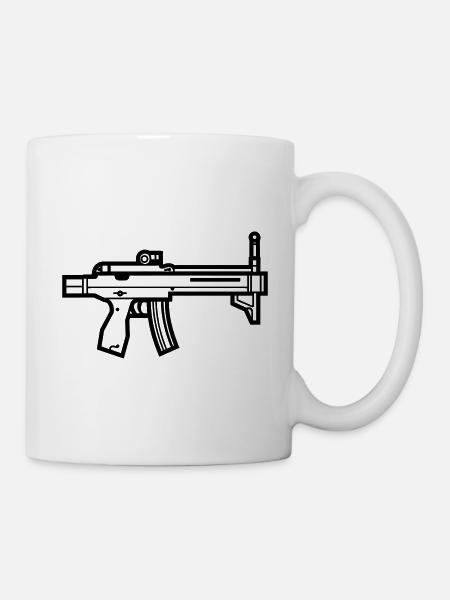 Maschinenpistole - Tasse - Weiß