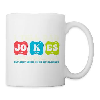 Je raconte des blagues à papa périodiquement élément Groovy - Mug blanc - blanc - Droite