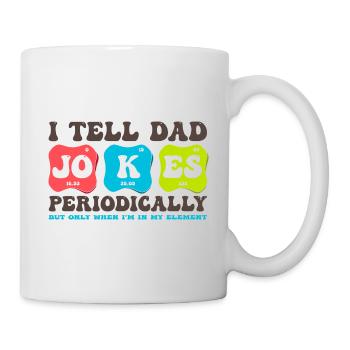 Groovy Hippie Dad - Je raconte des blagues à papa périodiquement - Mug blanc - blanc - Droite