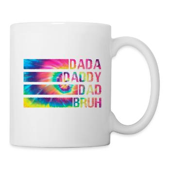 Dada Daddy Dad Bruh Distressed Tie Dye Men Wife - Mug - white - Right