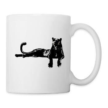 Panther Raubkatze Raubtier - chillen - Tasse - Weiß - Rechts