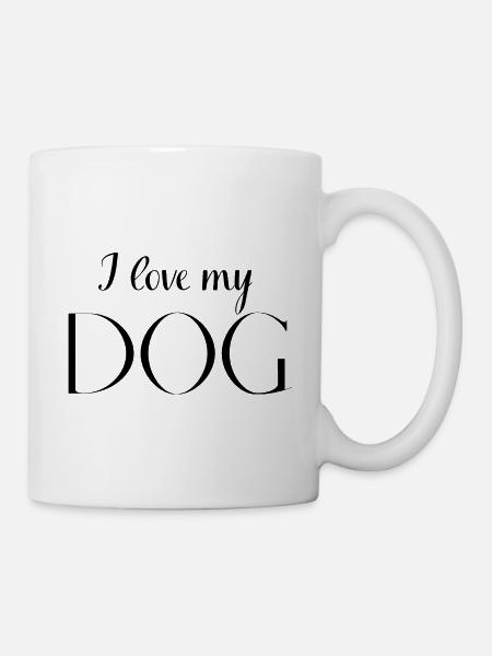 Ich liebe Hunde - Tasse - Weiß