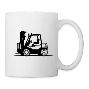 Gabelstapler - Tasse - Weiß - Rechts