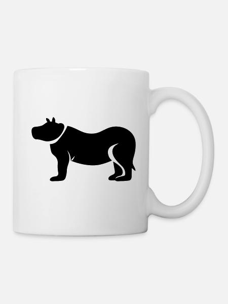 Nilpferd - Tasse - Weiß