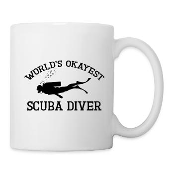 World's Okayest Scuba Diver. Funny Scuba Diver. - Mug - white - Right