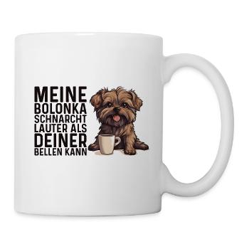 Meine Bolonka schnarcht lauter - Bolonka Zwetna - Tasse - Weiß - Rechts