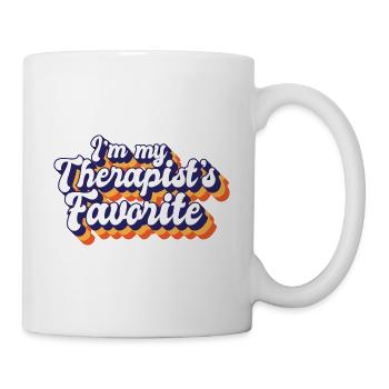 I'm My Therapist's Favorite Funny Psychologist - Tasse - Weiß - Rechts