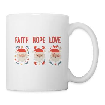 Religious Family Faith Hope Love Christmas Santa - Mug - white - Right