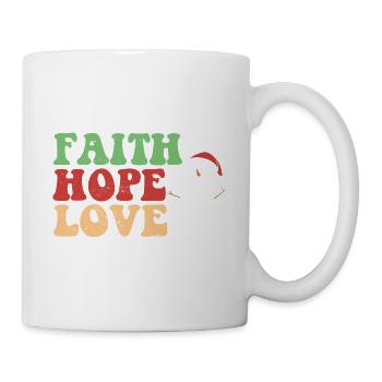 Faith Hope Love Religious Family Christmas - Mug - white - Right