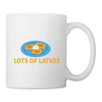 Jewish Happy Hanukkah Lot Of Latkes Costume - Mug - white - Right