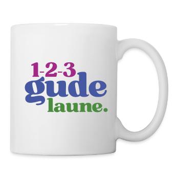 123 Gude Laune - Spruchmotiv für gute Laune - Tasse - Weiß - Rechts