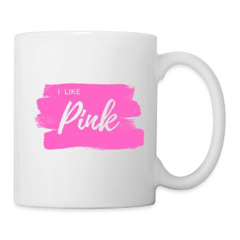I like Pink - MOTIV - MÄDCHEN/DAMEN/UNISEX - Tasse - Weiß - Rechts