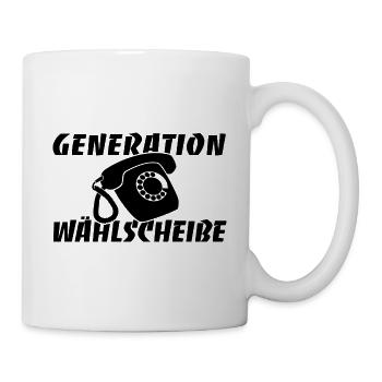 Generation Wählscheibe Festnetz Telefon - Tasse - Weiß - Rechts
