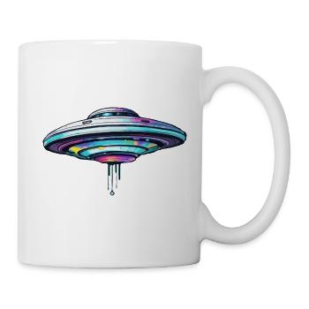 Alien / Vaisseau spatial / OVNI / Zone 51 / Tout / Mars - Mug blanc - blanc - Droite