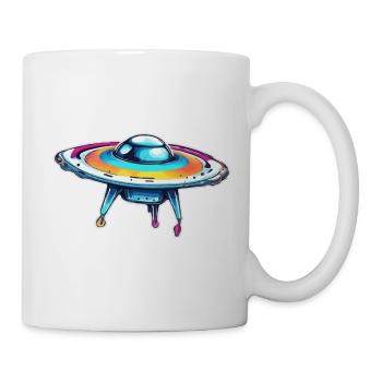 Alien / Vaisseau spatial / OVNI / Zone 51 / Tout / Mars - Mug blanc - blanc - Droite