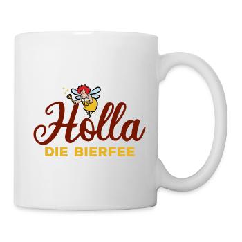 Holla die Bierfee - Biertrinker - Männertag - Tasse - Weiß - Rechts