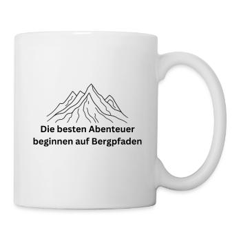 Wo Abenteuer beginnen - Tasse - Weiß - Rechts
