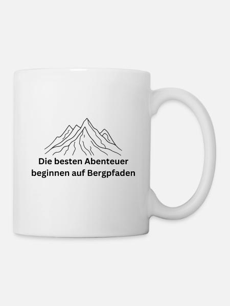 Wo Abenteuer beginnen - Tasse - Weiß