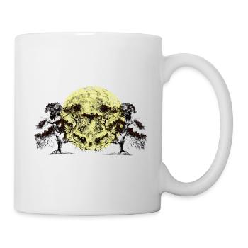 Moon, Forest, Trees, Nature, Botany, Flora - Mug - white - Right
