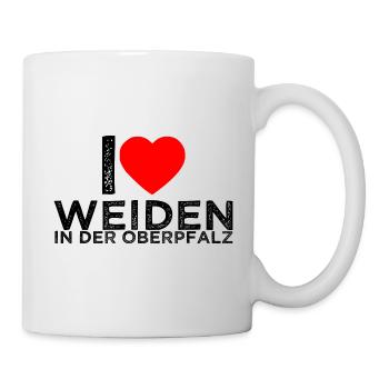 I Love Weiden in der Oberpfalz - Bayern - Tasse - Weiß - Rechts