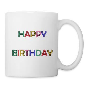 HAPPY BIRTHDAY. ANNIVERSARY. HAPPY BIRTHDAY - Mug - white - Right