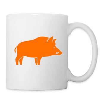 Wild boar hunter - Mug - white - Right