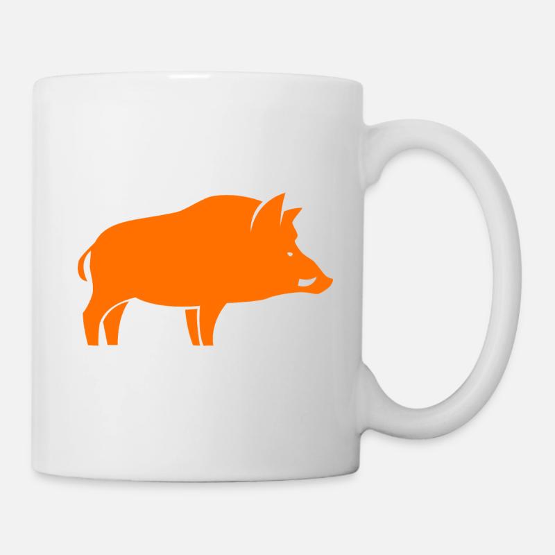 chasse sanglier chasseur - Mug blanc - blanc