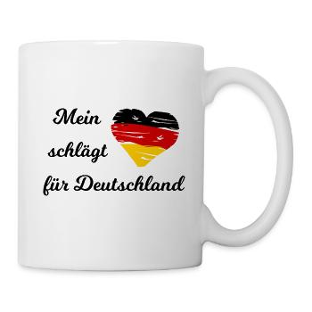 Die Deutschland Liebe - Tasse - Weiß - Rechts