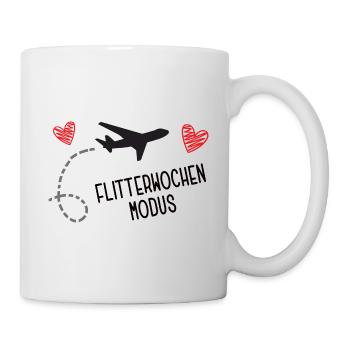 Ab in die Flitterwochen Honeymooner Hochzeitsreise - Tasse - Weiß - Rechts