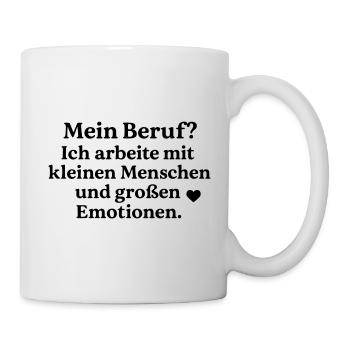 Kleine Menschen & Große Emotionen - Tasse - Weiß - Rechts
