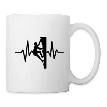 Klettern Herzschlag - Tasse - Weiß - Rechts