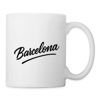 Barcelona Script mit Bogenlinie - Tasse - Weiß - Rechts