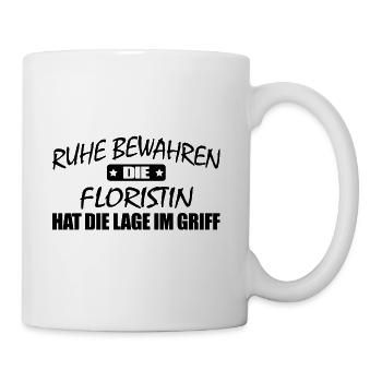 Floristin-Ruhe bewahren-entspann dich - Tasse - Weiß - Rechts