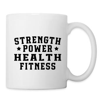 Strength power health fitness - Tasse - Weiß - Rechts
