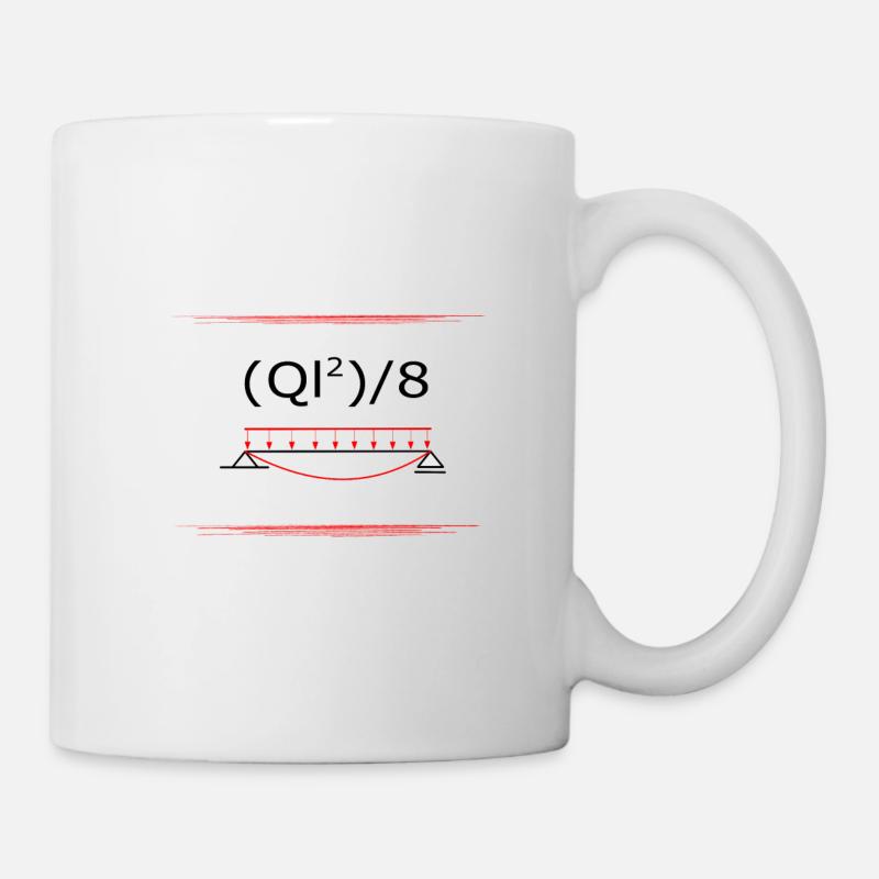 Einfeldträger Bauingenieur moment - Tasse - Weiß