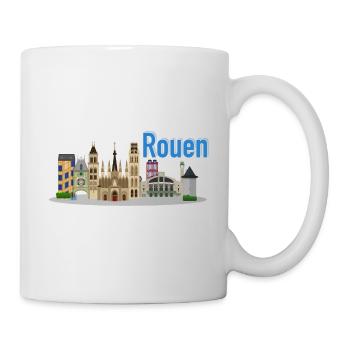 Rouen Flat Design - Mug blanc - blanc - Droite