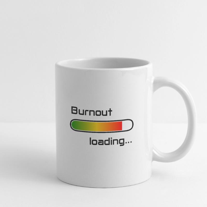 burnout loading, burnout loading, Burnout load Mug blanc
