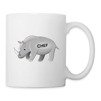 Nashorn, Chef, rhino, Boss, Ceo, lustiges Geschenk - Tasse - Weiß - Rechts
