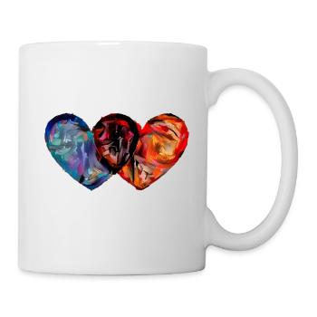 Heart by heart / Herz an herz - Tasse - Weiß - Rechts