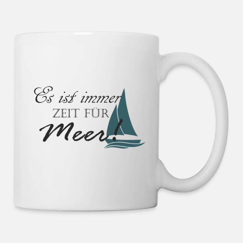 Zeit fuer Meer - Tasse - Weiß