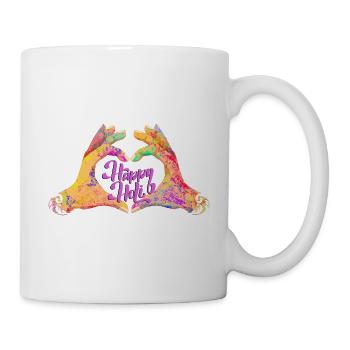 India Happy Holi Festival - Heart Hands 1 - Mug - white - Right