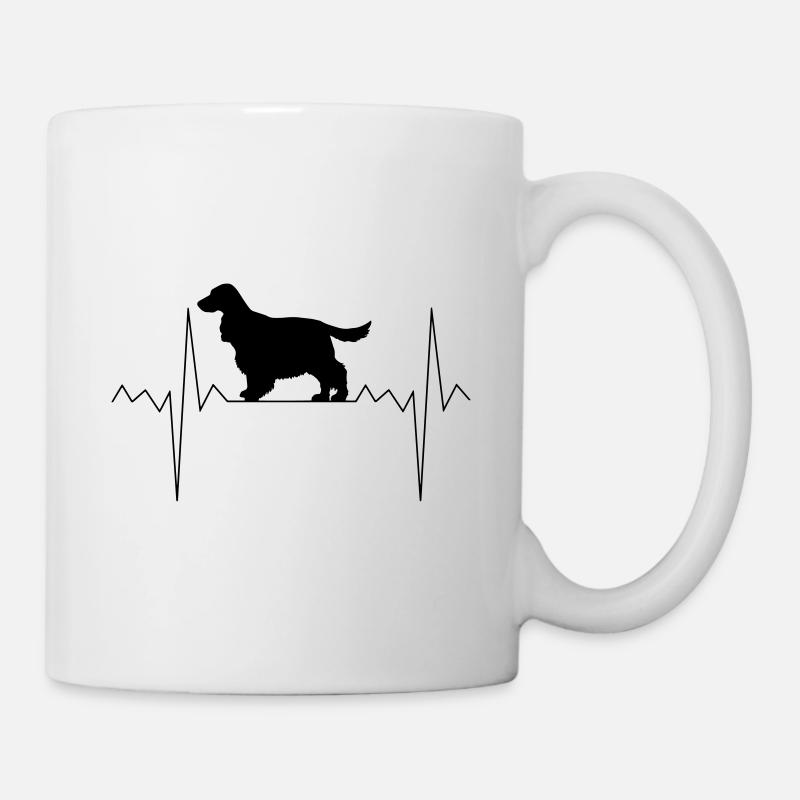 Rythme cardiaque cocker spaniel - Mug blanc - blanc